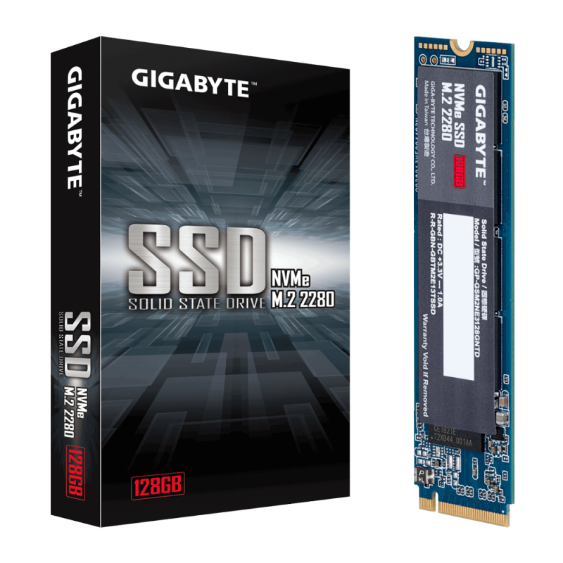 Gigabyte SSD GP-GSM2NE3128GNTD 128 GB, SSD form factor M.2 2280, SSD interface M.2 NVME, Write speed 550 MB/s, Read speed 1550 M
