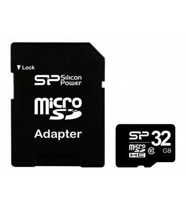 SILICON POWER Micro SDHC 32GB Class 10 atminties kortelė + adapteris