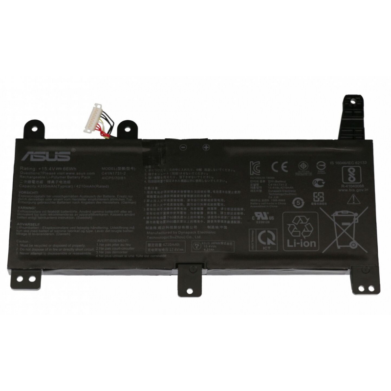 ASUS C41N1731-2 ROG STRIX SCAR genuine battery 66Wh ASUS C41N1731-2 ROG STRIX SCAR genuine battery 66Wh