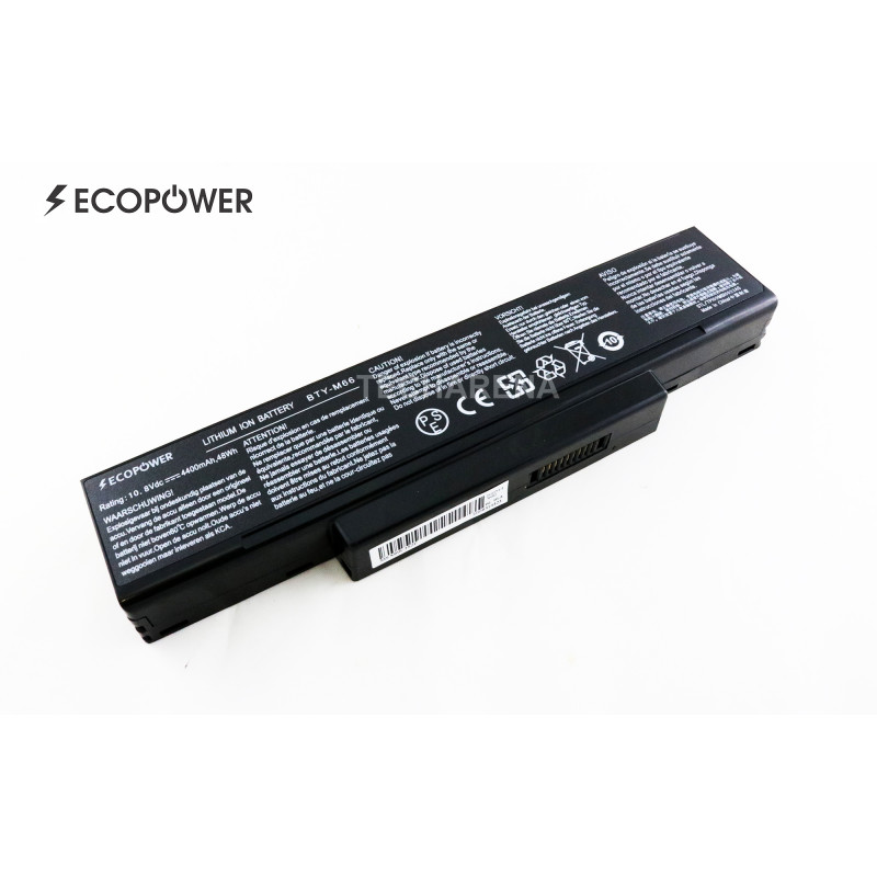 ASUS MSI BTY-M66 EcoPower 6 celių 4400mAh baterija