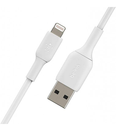 Belkin Lightning to USB-A Cable 2m BOOST CHARGE Polyvinyl Chloride, White