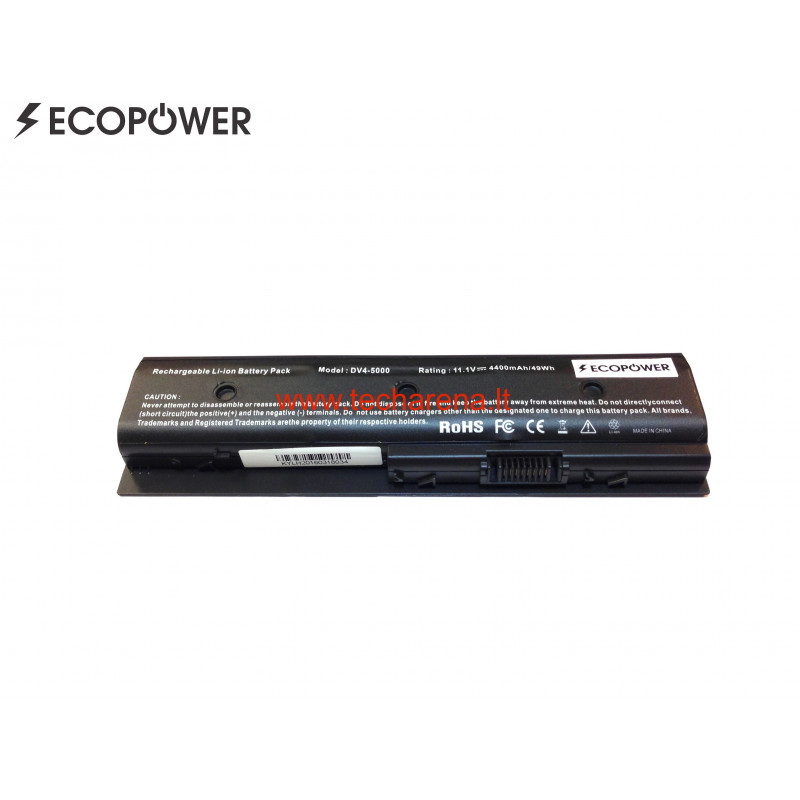Hp MO06 DV4-5000 DV6-7000 EcoPower 6 celių 4400mah baterija