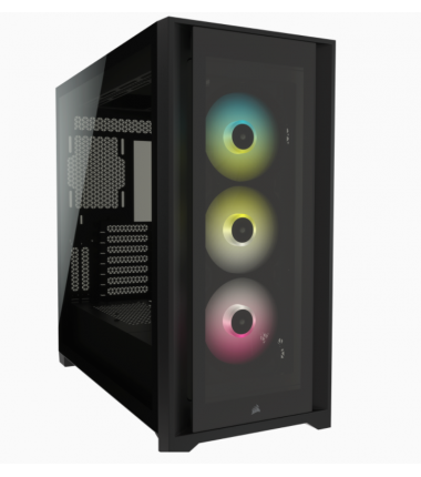 Corsair RGB Computer Case iCUE 5000X Side window, Black, ATX, Power supply included No