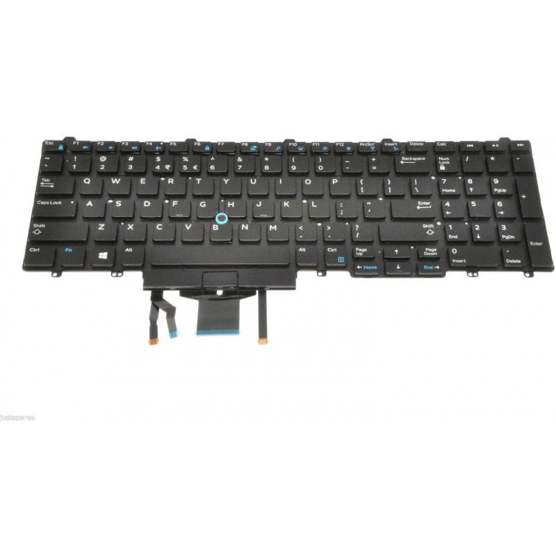 Dell TF5M0 originali klaviatūra su pašvietimu US