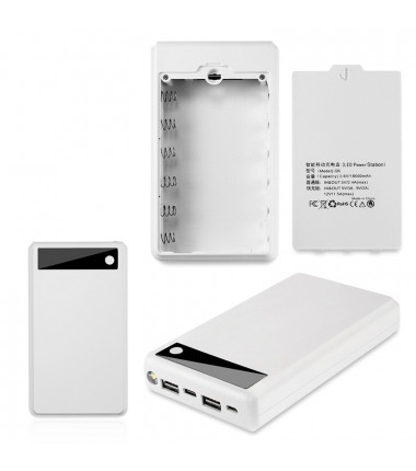 Fast charge external batteries power bank white case