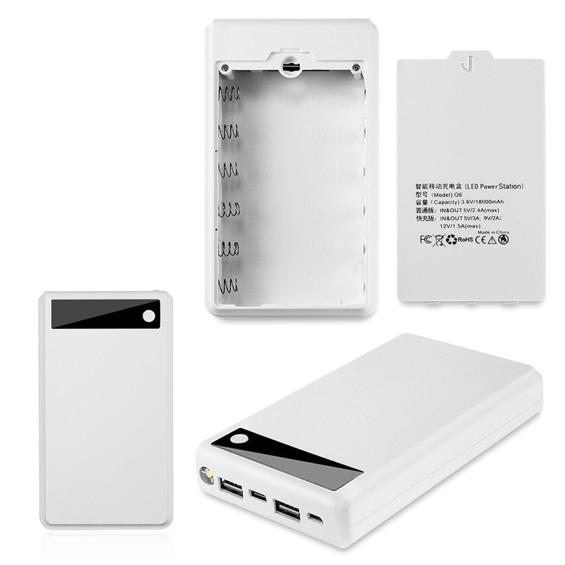 Fast charge external batteries power bank white case Fast charge external batteries power bank white case