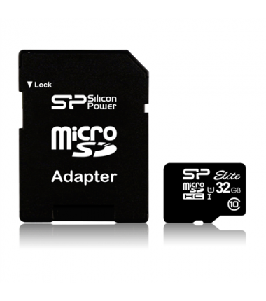 Silicon Power Elite UHS-I 32 GB, MicroSDHC, Flash memory class 10, SD adapter