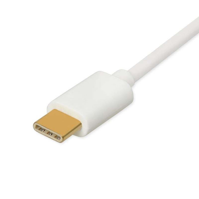 USB A - TYPE-C USB-C telefono ir kompiuterio įkroviklio laidas baltas