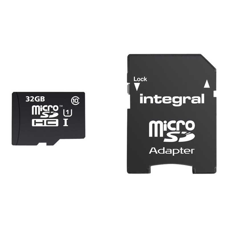 INTEGRAL Micro SDXC Cards CL10 32GB Ultima Pro UHS-1 up to 90MB/s transfer atminties kortelė + adapter