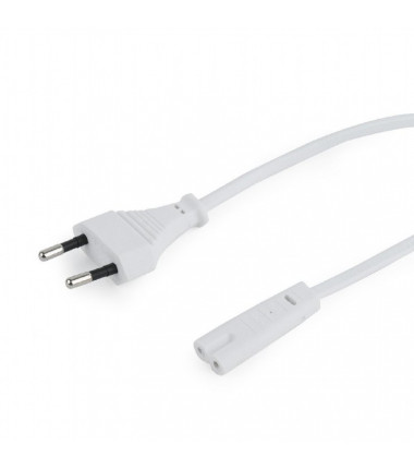 Gembird Power cord, 1.8 m White, EU input 2 pin plug