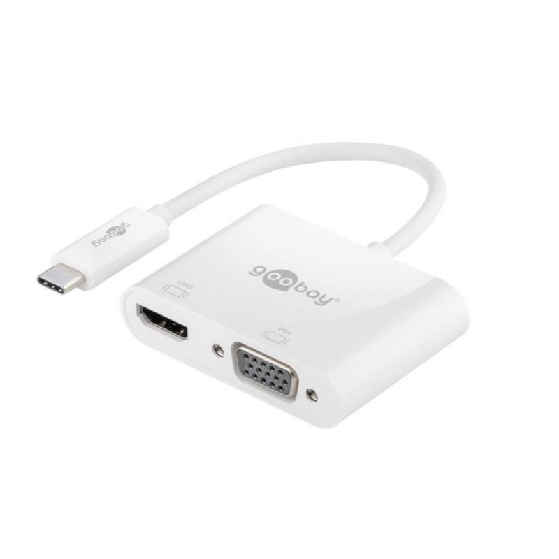 Goobay USB-C Multiport Adapter HDMI+VGA 52430 White
