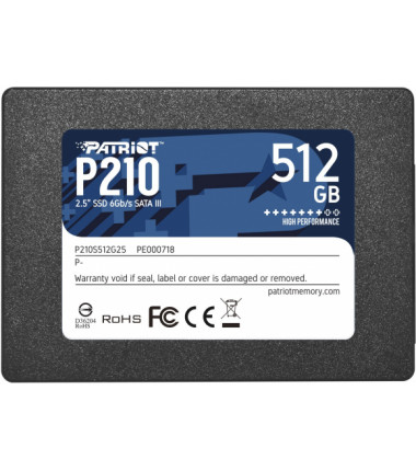 PATRIOT P210 SSD 512GB SATA 3 Internal Solid State Drive 2.5inch