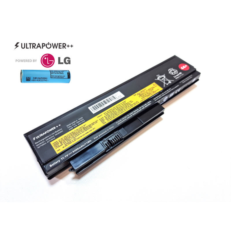Lenovo battery 0A36281 0A36306 ThinkPad x220 X230 71Wh 6400mAh LG 6 CELLS UltraPower++