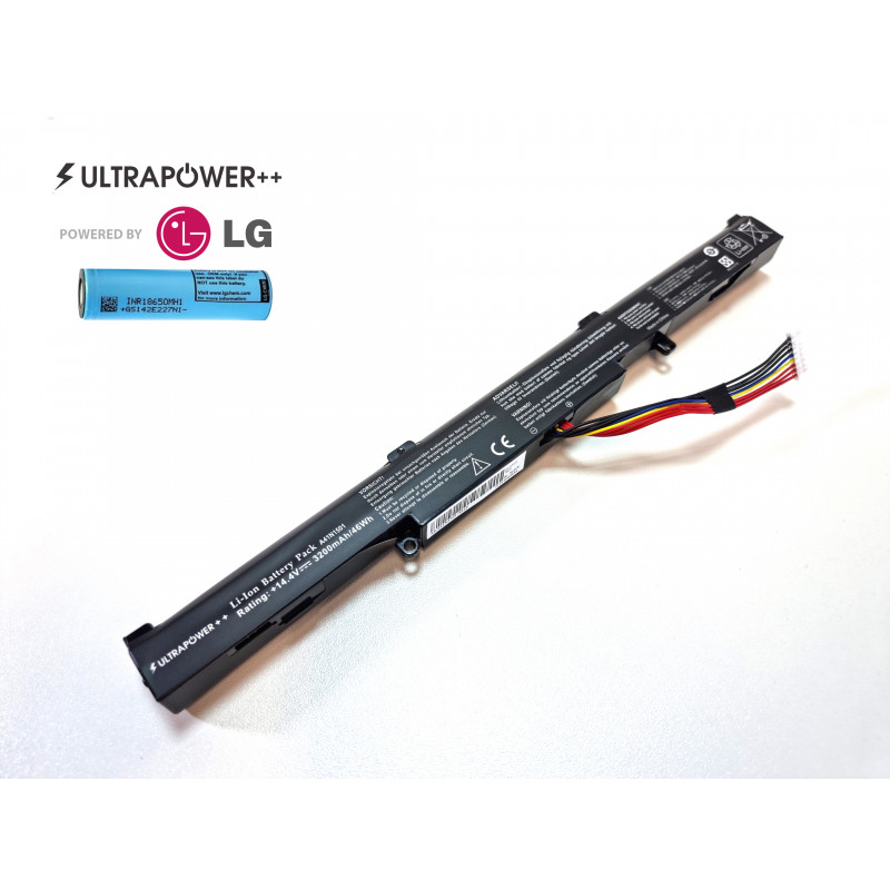 ASUS battery A41N1611 A41N1501 GL553VD GL553VE 46Wh 3200mAh LG 4 CELLS UltraPower++ ASUS battery A41N1611 A41N1501 GL553VD GL553VE 46Wh 3200mAh LG 4 CELLS UltraPower++