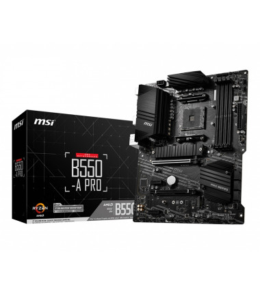 MSI B550-A PRO Processor family AMD, Processor socket AM4, DDR4 DIMM, Memory slots 4, Supported hard disk drive interfaces 	SATA