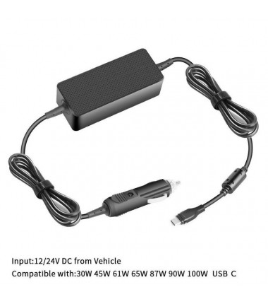 Universalūs automobilinis USB-C kroviklis Input 12 - 24 v output max 100w