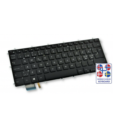 Dell J83YF originali klaviatūra su pašvietimu Northern Europe