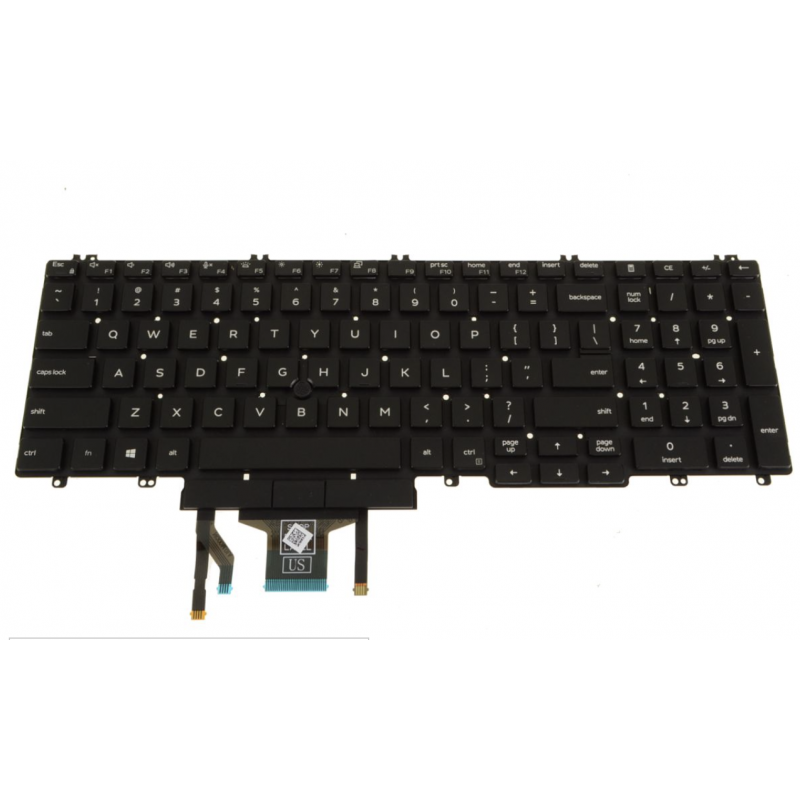 Dell M25NK TCWPM genuine US keyboard backlit