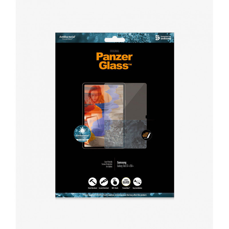 PanzerGlass Screen Protector, 12.4 ",  Galaxy Tab S7+/S8+, Case Friendly