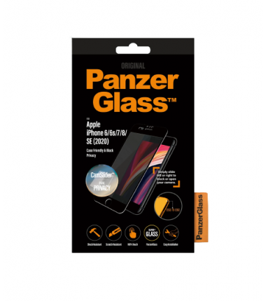 PanzerGlass Apple, iPhone 6/6s/7/8/SE (2020), Hybrid glass, Black, Privacy filter