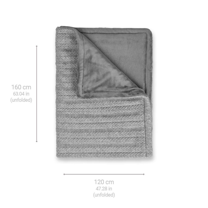 Medisana Knitted Heating blanket HB 680 Number of heating levels 3, Washable, Cosy due to Microplush side, Grey