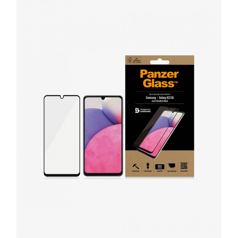 PanzerGlass Samsung Galaxy A33 5G Case Friendly, Black