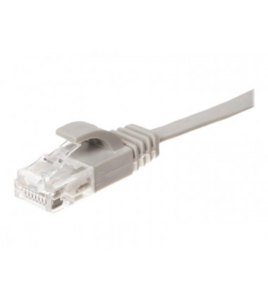 NETRACK BZPAT05U5E-FL Netrack patch cable RJ45, snagless boot, Cat 5e UTP, 0,5m grey, FLAT