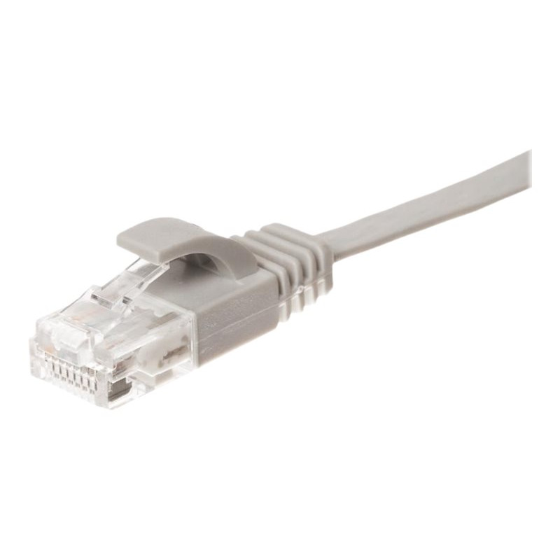 NETRACK BZPAT05U5E-FL Netrack patch cable RJ45, snagless boot, Cat 5e UTP, 0,5m grey, FLAT