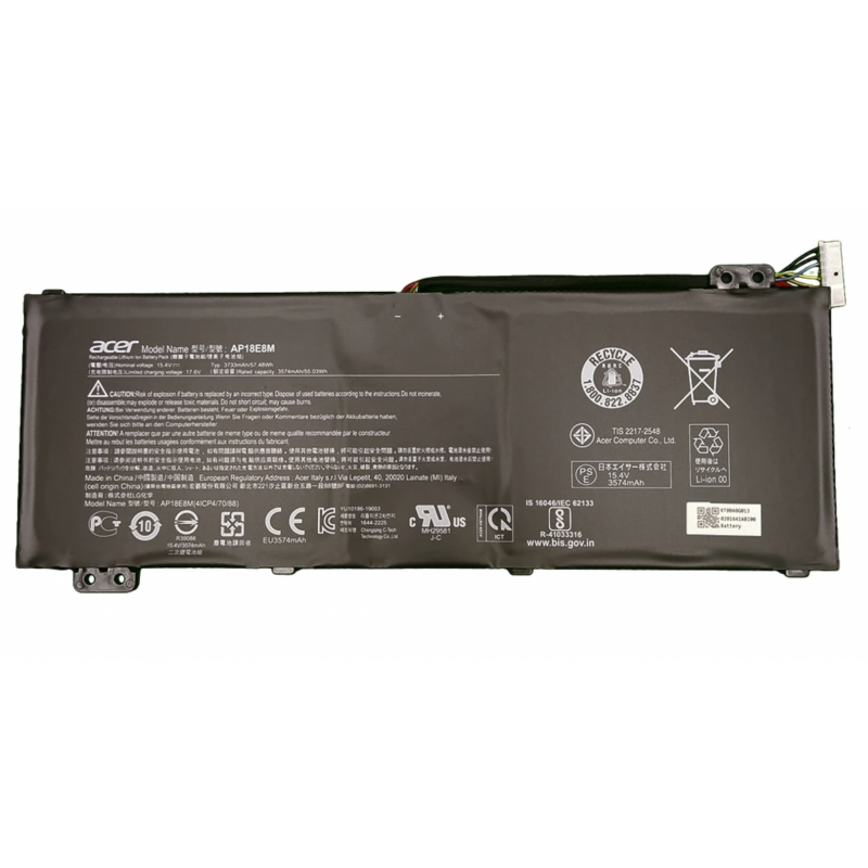 Acer genuine battery AP18E8M KT.0040G.013 57.48Wh Acer genuine battery AP18E8M KT.0040G.013 57.48Wh