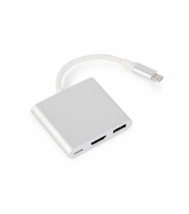 Adapteris USB-C to HDMI USB-A USB-C
