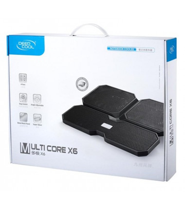 deepcool Multicore x6 Notebook cooler up to 15.6" 	900g g, 380X295X24mm mm, Black