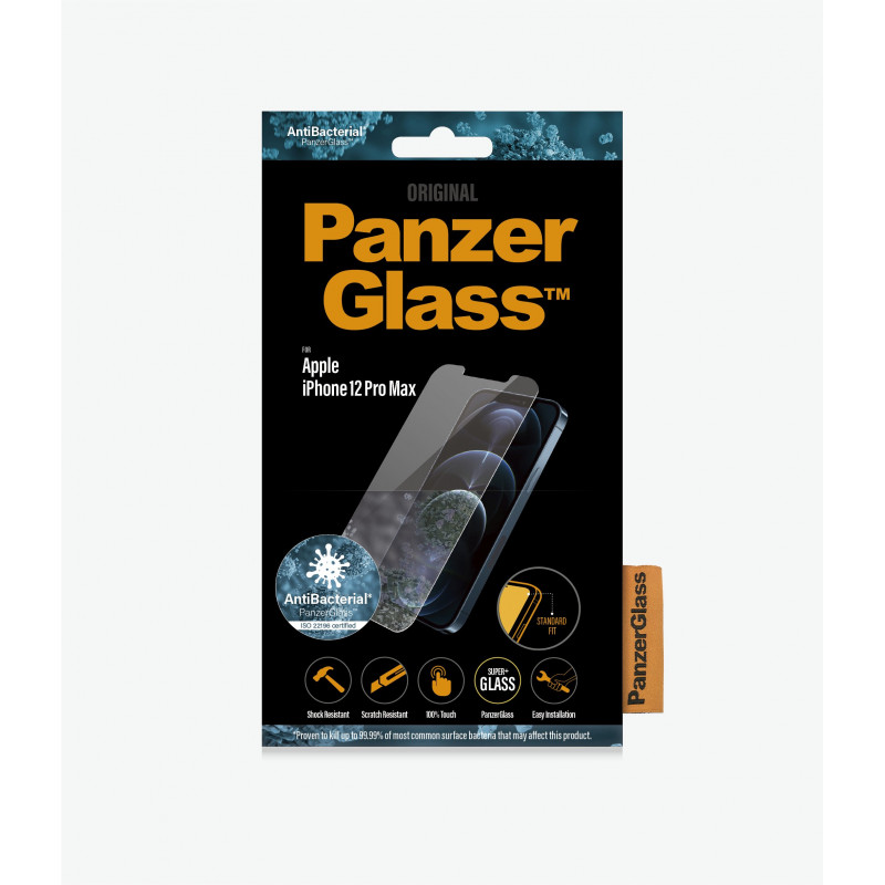 PanzerGlass Screen Protector, Apple, For iPhone 12 Pro Max, Glass, Transparent, Clear Screen Protector