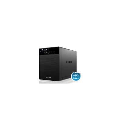 ICY BOX  IB-3640SU3, external 4-bay JBOD system for 3,5“ SATA I/II/III HDD, USB 3.0 + eSATA, black