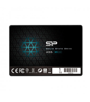 Silicon Power A55 1000 GB, SSD interface SATA, Write speed 530 MB/s, Read speed 560 MB/s