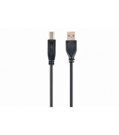 Gembird Cable USB2 AM-BM 1 m, Black, USB B, USB A