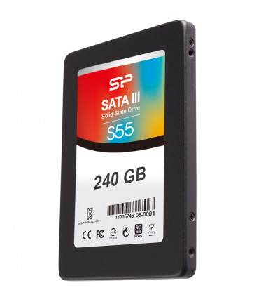 Silicon Power Slim S55 240 GB, SSD interface SATA, Write speed 450 MB/s, Read speed 550 MB/s