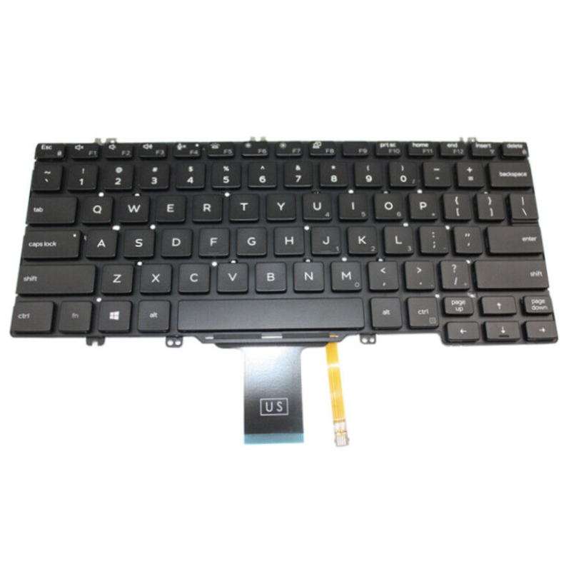 Dell 2TR2K 02TR2K Latitude 5300 5310 7300 originali klaviatūra su pašvietimu US