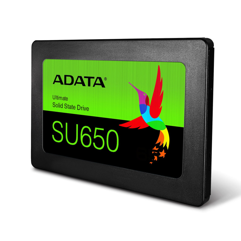 ADATA Ultimate SU650 3D NAND SSD 960 GB, SSD form factor 2.5”, SSD interface SATA, Write speed 450 MB/s, Read speed 520 MB/s