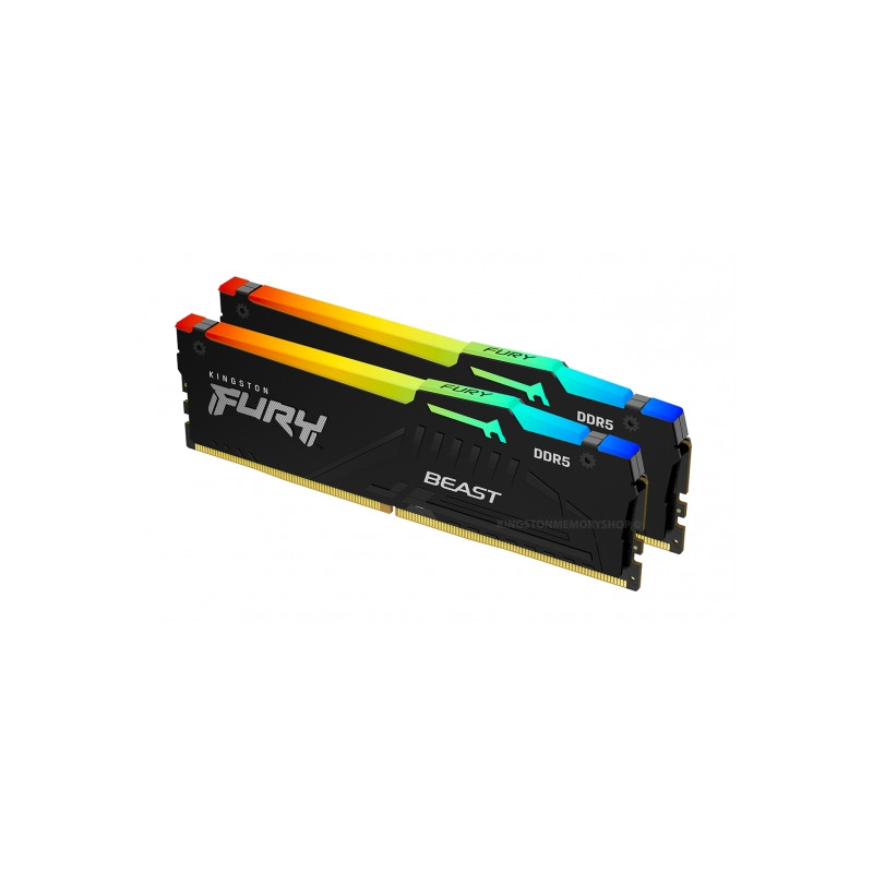 Kingston Fury Beast RGB 32 Kit (16GBx2) GB, DDR5, 4800 MHz, PC/server, Registered No, ECC No, 2x16 GB