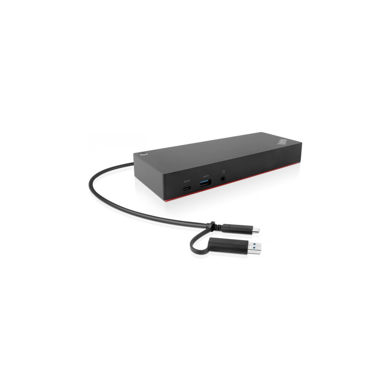 Lenovo ThinkPad Hybrid USB-C with USB-A Dock (Max displays: 2, Max resolution: 4K/60Hz, Supports: 2x4K/60Hz, 1xEthernet LAN (RJ-