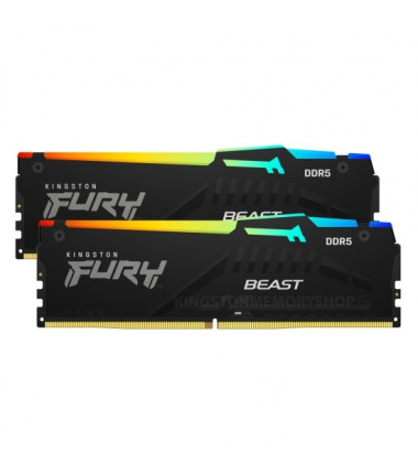 Kingston Fury Beast RGB 32GB DDR5, 5600 MHz, CL36, Non ECC DIMM