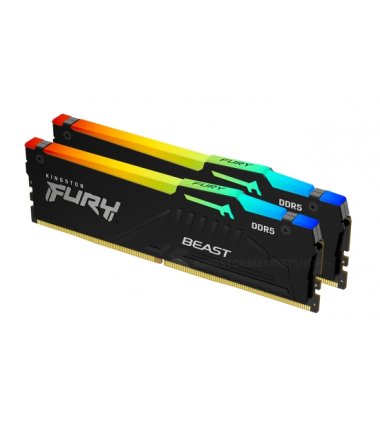 Kingston Fury Beast RGB 32GB DDR5, 5200 MHz, CL36, Non ECC DIMM, (16GB x2)