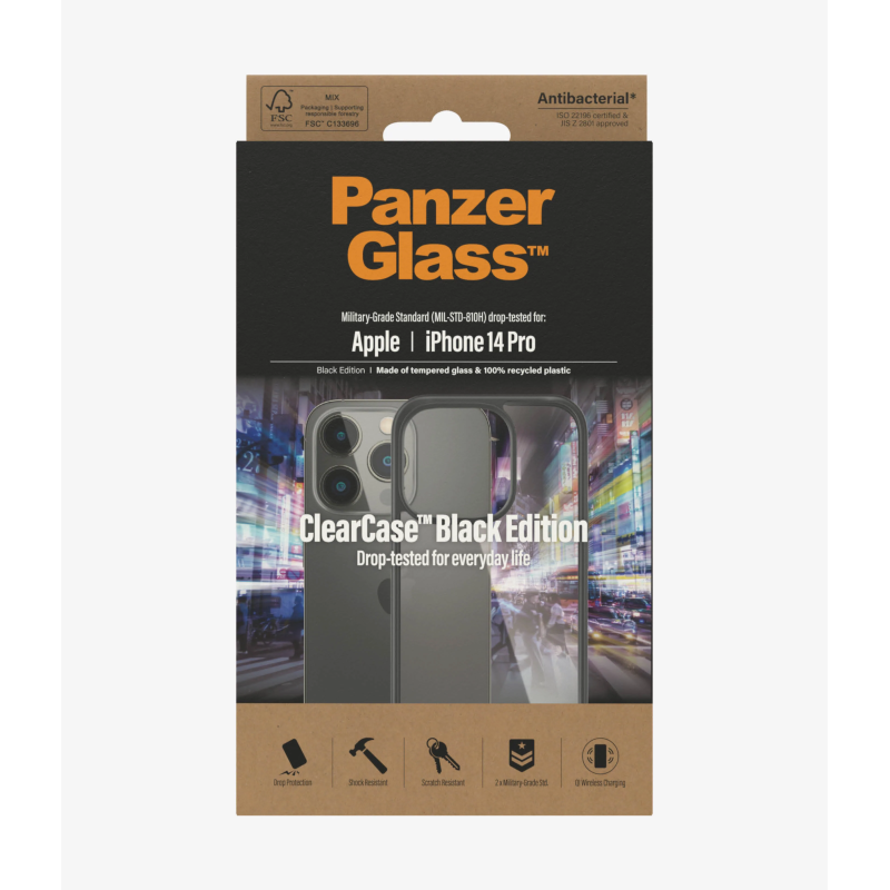 Panzerglass ClearCase with BlackFrame for Apple iPhone 14 Pro