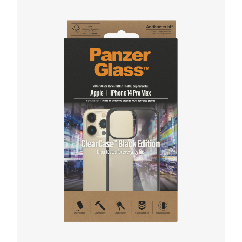 Panzerglass ClearCase with BlackFrame for Apple iPhone 14 Pro Max