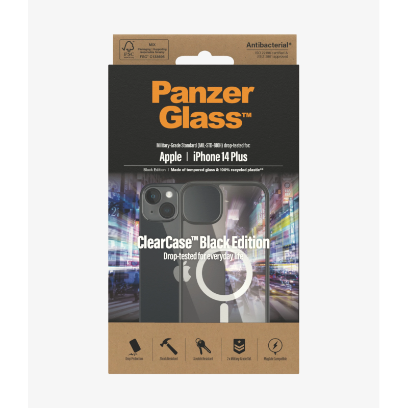 Panzerglass MagSafe ClearCase with BlackFrame for Apple iPhone 14 Plus