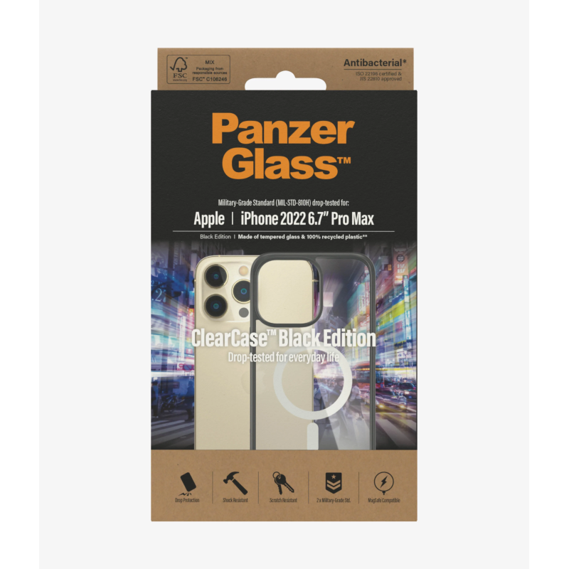 Panzerglass MagSafe ClearCase with BlackFrame for Apple iPhone 14 Pro Max