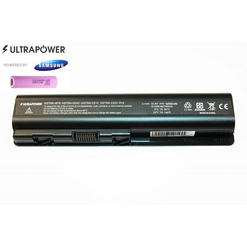 HP EV06 HSTNN-IB79 HSTNN-Q34C HSTNN-C51C HSTNN-C52C DV6 UltraPower 6-cell 5200mAh battery HP EV06 HSTNN-IB79 HSTNN-Q34C HSTNN-C51C HSTNN-C52C DV6 UltraPower 6-cell 5200mAh battery