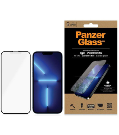 PanzerGlass iPhone 13 Pro Max, Anti-Glare Screen Protector, Black