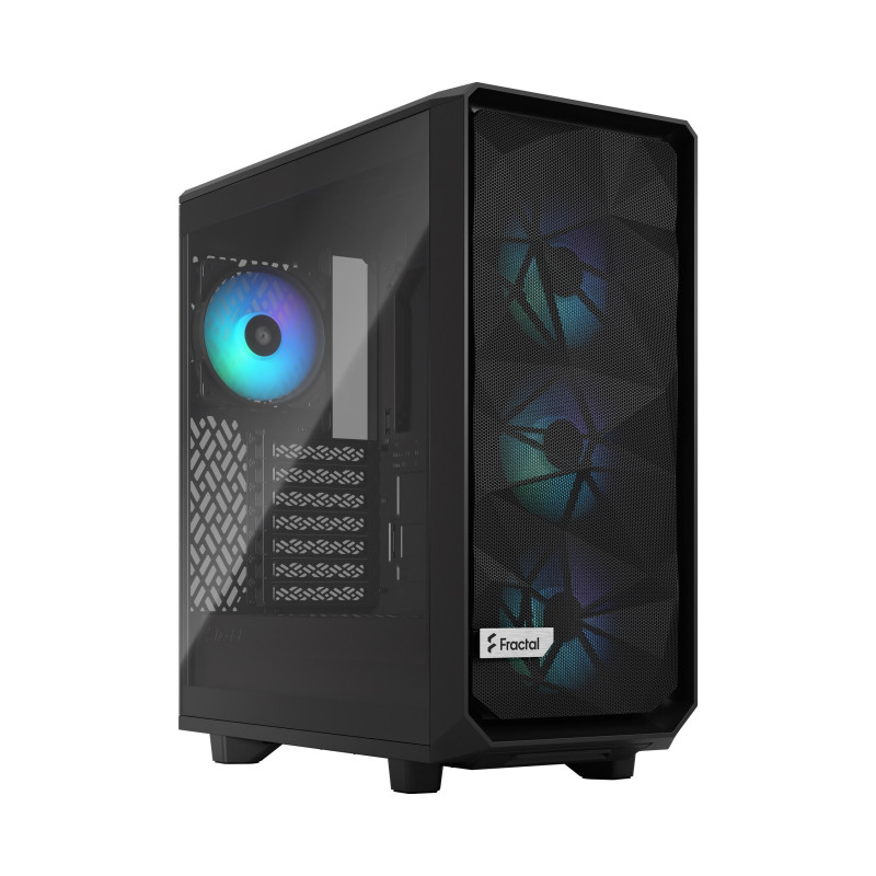 Fractal Design Meshify 2 Compact RGB  Black TG Light Tint, Mid-Tower, Power supply included No
