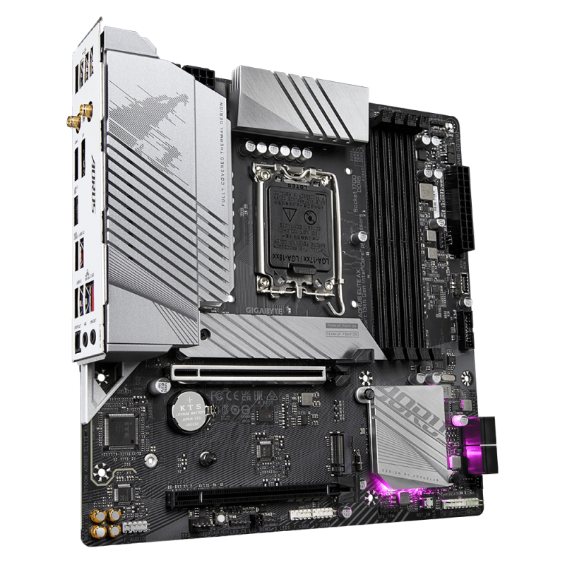 Gigabyte B760M AORUS ELITE AX 1.0 M/B Processor family Intel, Processor socket  LGA1700, DDR5 DIMM, Memory slots 4, Supported ha